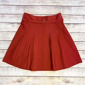 Ann Taylor Loft Pleated Skirt, Rust Color, Size 6